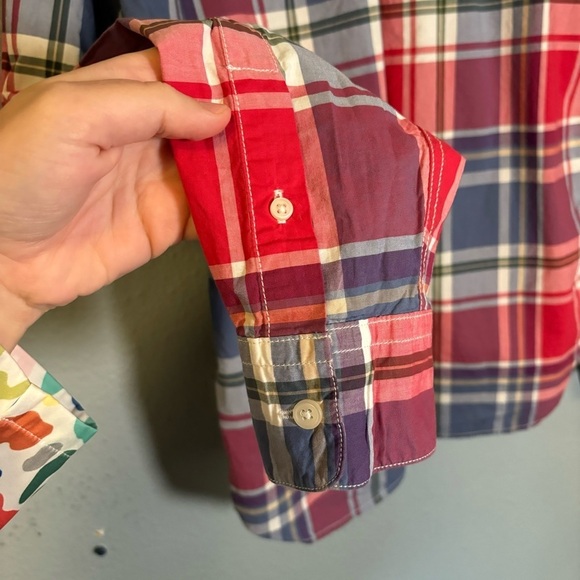 Boden Men's Red Plaid Regular Fit Button Down Shirt Business Casual Sz‎ Medium - Picture 9 of 10